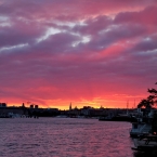 Západ slunce nad Stockholmem